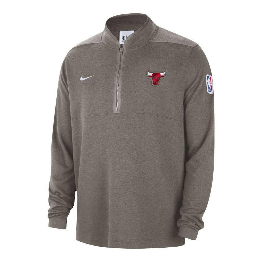 Chicago Bulls Authentic Performance Half-Zip Jacket Olive - Nike