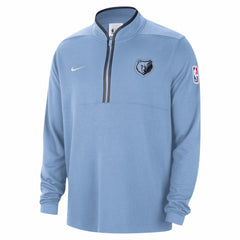 Memphis Grizzlies Authentic Performance Half-Zip Jacket Light Blue - Nike
