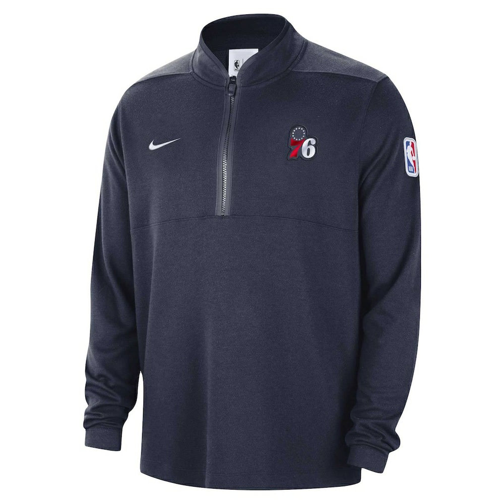 Philadelphia 76ers Authentic Performance Half-Zip Jacket Navy - Nike outlet