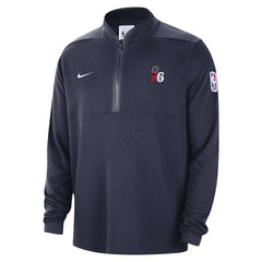 Philadelphia 76ers Authentic Performance Half-Zip Jacket Navy - Nike outlet