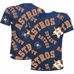 Houston Astros Stitches Youth Allover Team T-Shirt - Navy T-shirts
