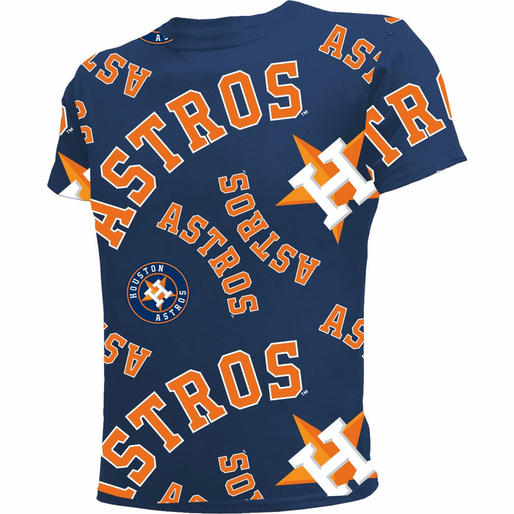 Houston Astros Stitches Youth Allover Team T-Shirt - Navy T-shirts