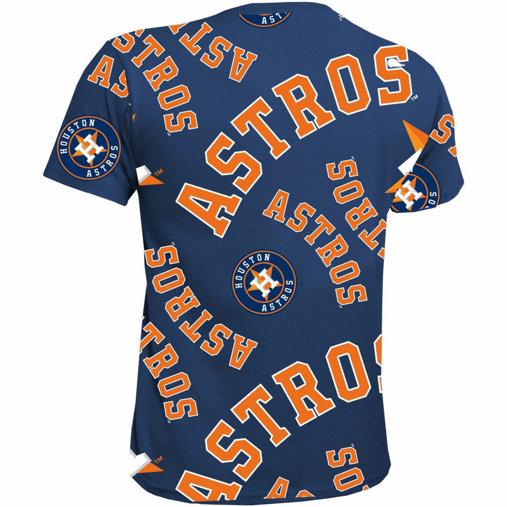 Houston Astros Stitches Youth Allover Team T-Shirt - Navy T-shirts