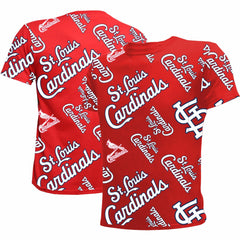 St. Louis Cardinals Stitches Youth Allover Team T-Shirt - Red T-shirts