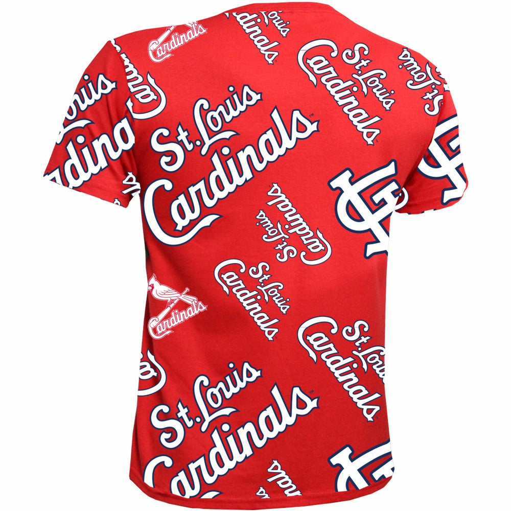 St. Louis Cardinals Stitches Youth Allover Team T-Shirt - Red T-shirts