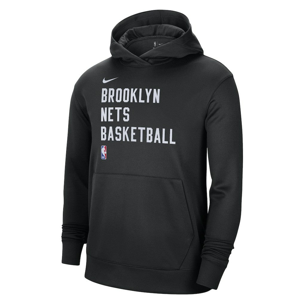 Brooklyn Nets Unisex 2023/24 Performance Spotlight On-Court Practice Pullover Hoodie Black - Nike