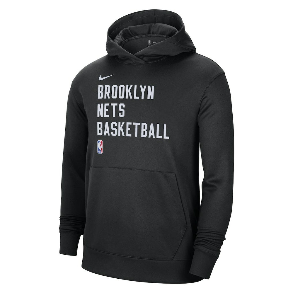 Brooklyn Nets Unisex 2023/24 Performance Spotlight On-Court Practice Pullover Hoodie Black - Nike