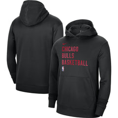 Chicago Bulls Unisex 2023/24 Performance Spotlight On-Court Practice Pullover Hoodie Black - Nike