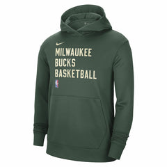 Milwaukee Bucks Unisex 2023/24 Performance Spotlight On-Court Practice Pullover Hoodie Hunter Green - Nike