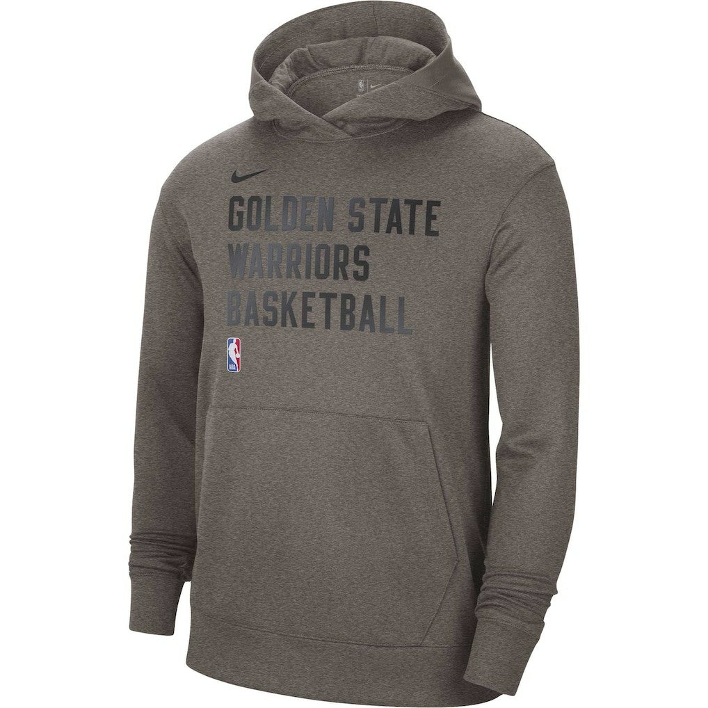 Golden State Warriors Unisex 2023/24 Performance Spotlight On-Court Practice Pullover Hoodie Olive - Nike