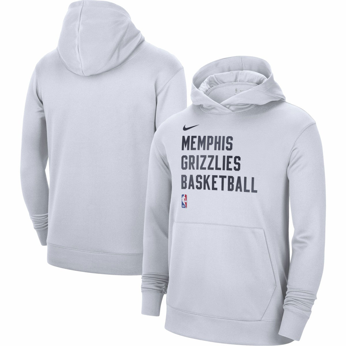Memphis Grizzlies Unisex 2023/24 Performance Spotlight On-Court Practice Pullover Hoodie White - Nike