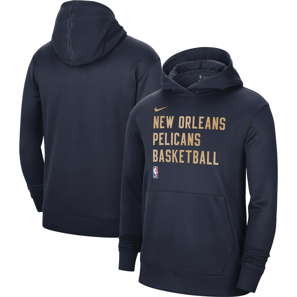 New Orleans Pelicans Unisex 2023/24 Performance Spotlight On-Court Practice Pullover Hoodie Navy - Nike