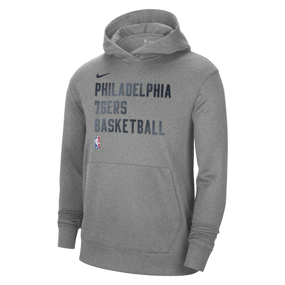 Philadelphia 76ers Unisex 2023/24 Performance Spotlight On-Court Practice Pullover Hoodie Heather Gray - Nike