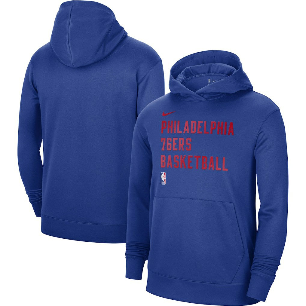 Philadelphia 76ers Unisex 2023/24 Performance Spotlight On-Court Practice Pullover Hoodie Royal - Nike