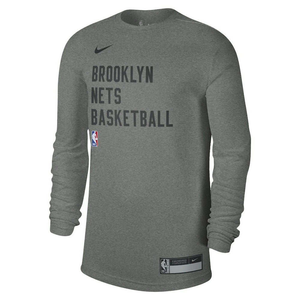 Brooklyn Nets Unisex 2023/24 Legend On-Court Practice Long Sleeve T-Shirt Heather Gray - Nike