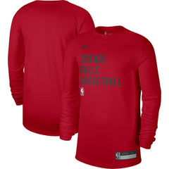 Chicago Bulls Unisex 2023/24 Legend On-Court Practice Long Sleeve T-Shirt Red - Nike