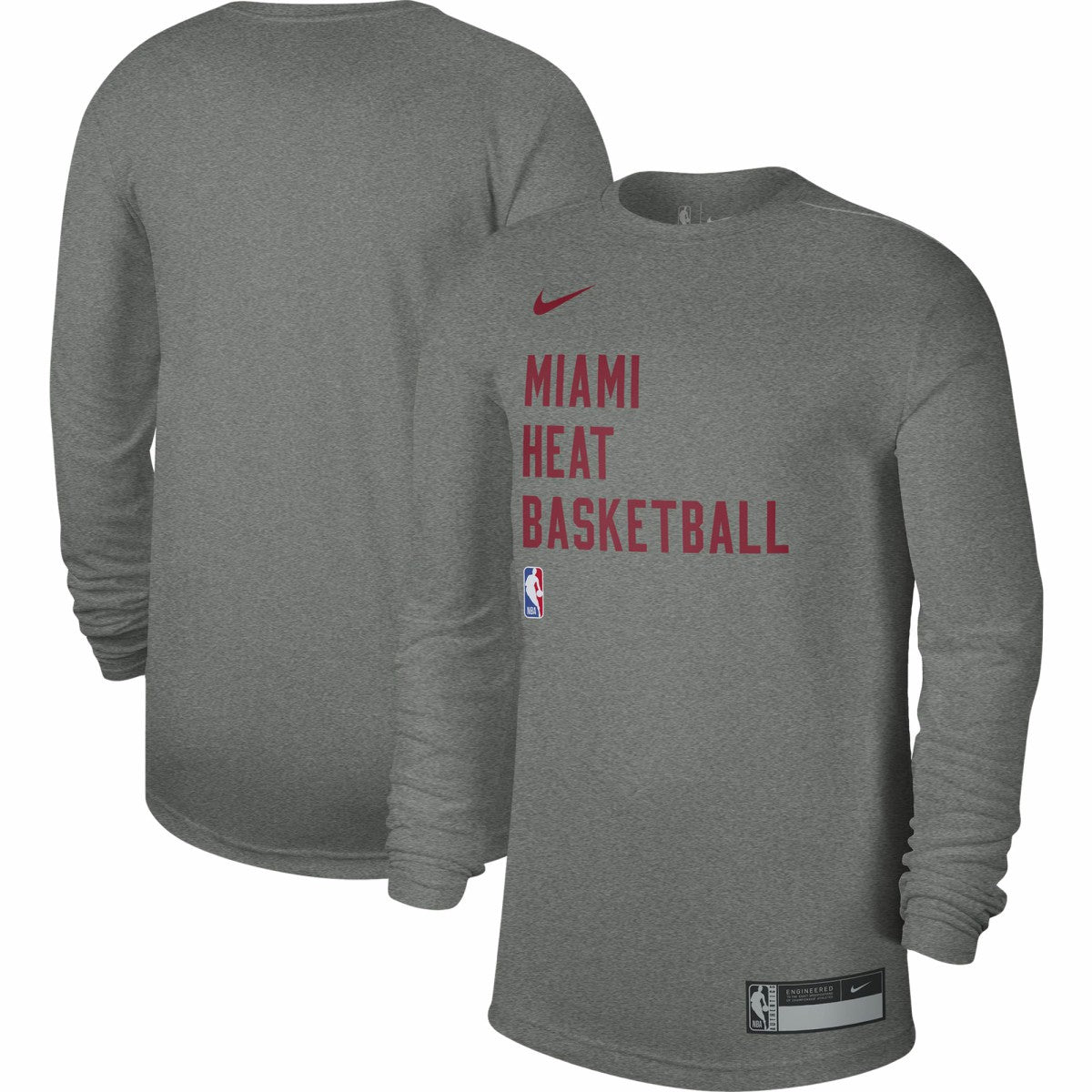 Miami Heat Unisex 2023/24 Legend On-Court Practice Long Sleeve T-Shirt Heather Gray - Nike