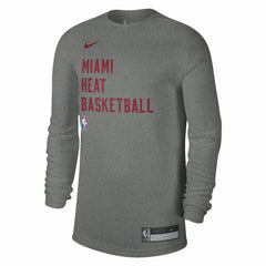 Miami Heat Unisex 2023/24 Legend On-Court Practice Long Sleeve T-Shirt Heather Gray - Nike