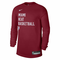 Miami Heat Unisex 2023/24 Legend On-Court Practice Long Sleeve T-Shirt Red - Nike