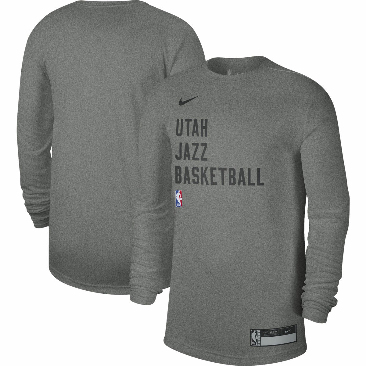 Utah Jazz Unisex 2023/24 Legend On-Court Practice Long Sleeve T-Shirt Heather Gray - Nike