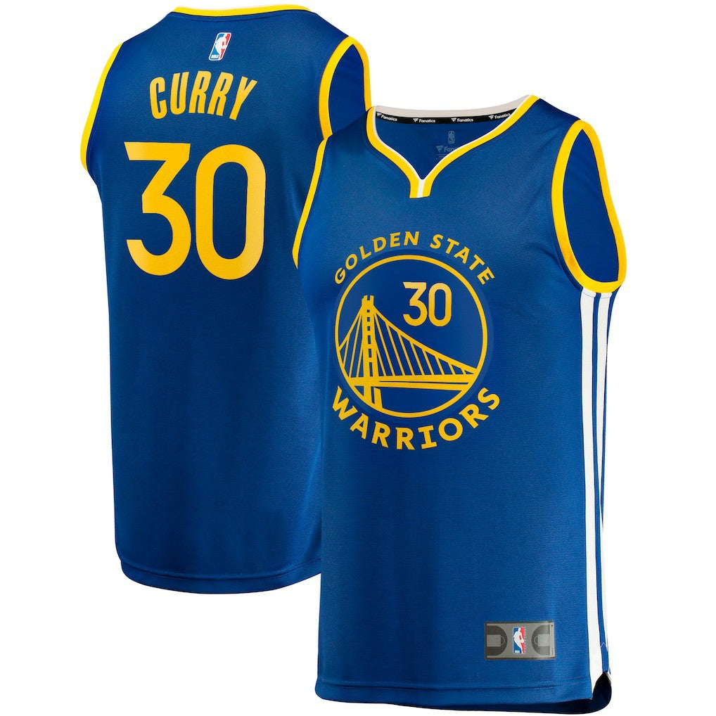 Stephen Curry Golden State Warriors Big & Tall Fast Break Player Jersey Royal Icon Edition - Fanatics