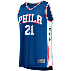 Joel Embiid Philadelphia 76ers Big & Tall Fast Break Player Jersey Royal Icon Edition - Fanatics
