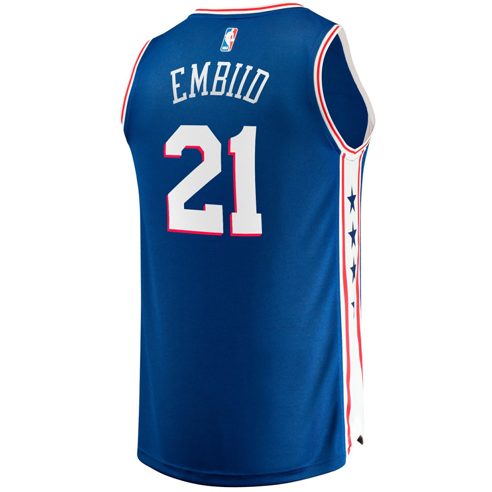 Joel Embiid Philadelphia 76ers Big & Tall Fast Break Player Jersey Royal Icon Edition - Fanatics