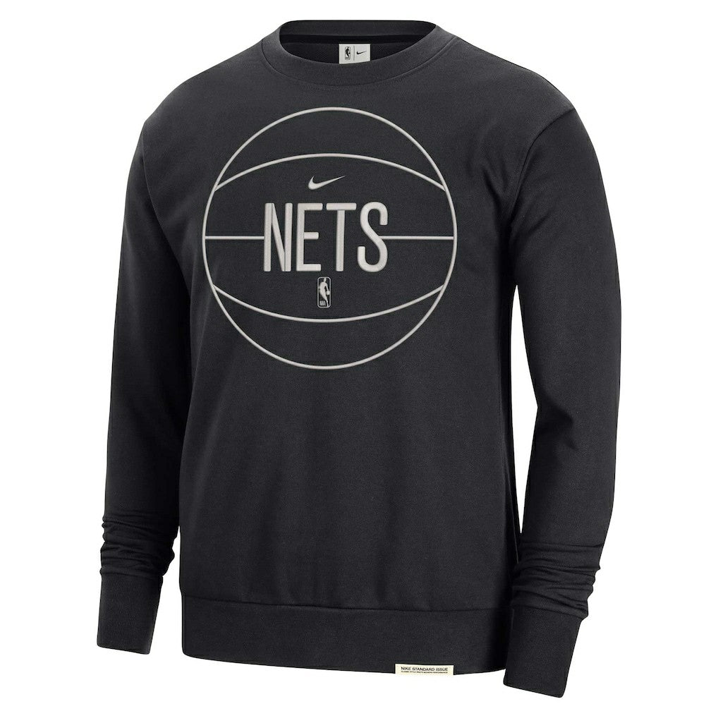 Brooklyn Nets 2023/24 Authentic Standard Issue Travel Performance Pullover Sweatshirt Black - Nike