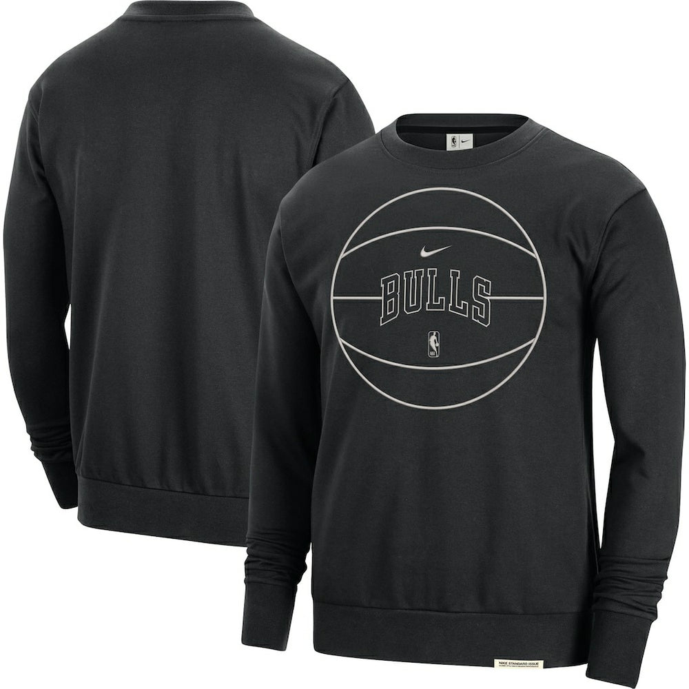 Chicago Bulls 2023/24 Authentic Standard Issue Travel Performance Pullover Sweatshirt Black - Nike