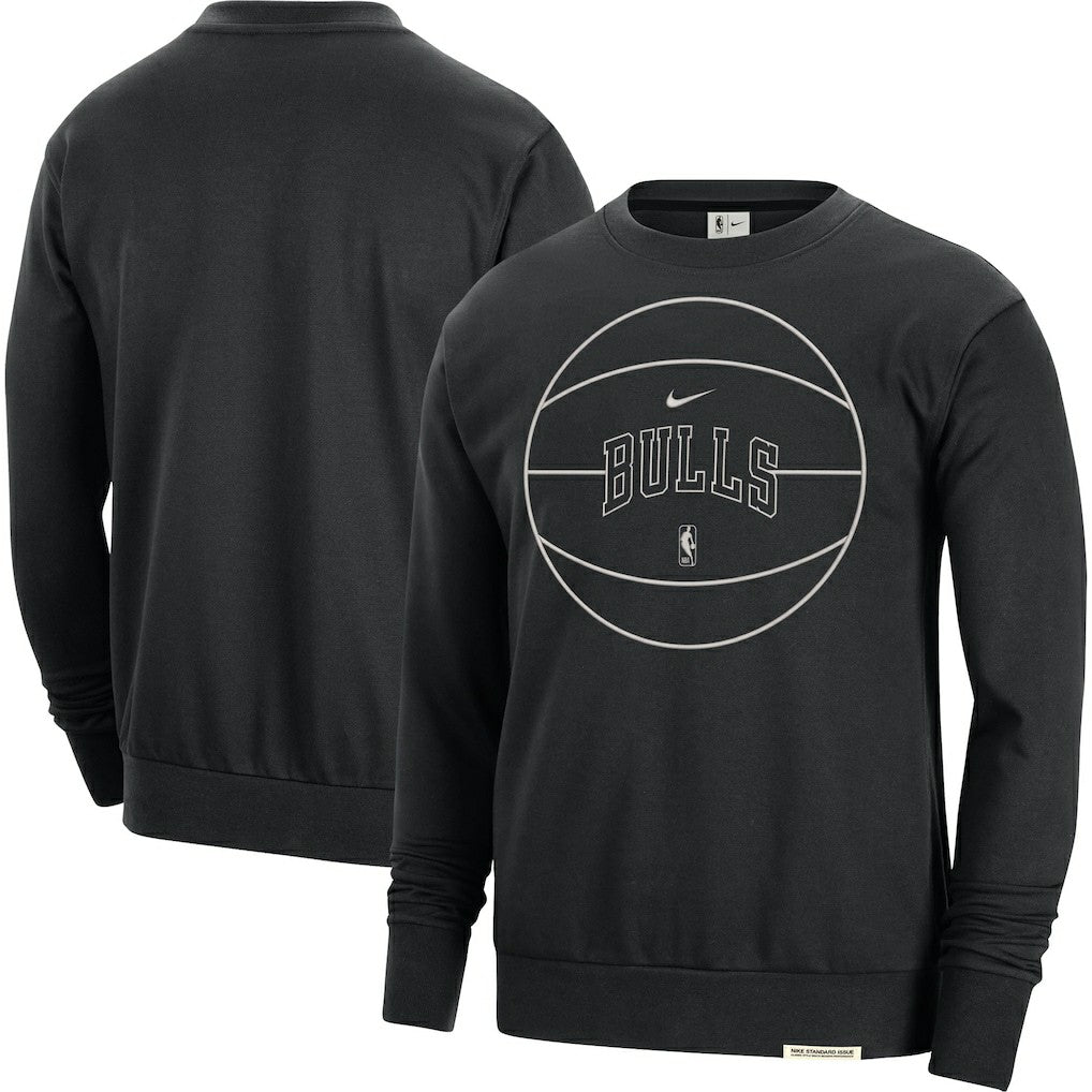 Chicago Bulls 2023/24 Authentic Standard Issue Travel Performance Pullover Sweatshirt Black - Nike