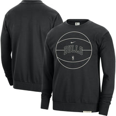 Chicago Bulls 2023/24 Authentic Standard Issue Travel Performance Pullover Sweatshirt Black - Nike