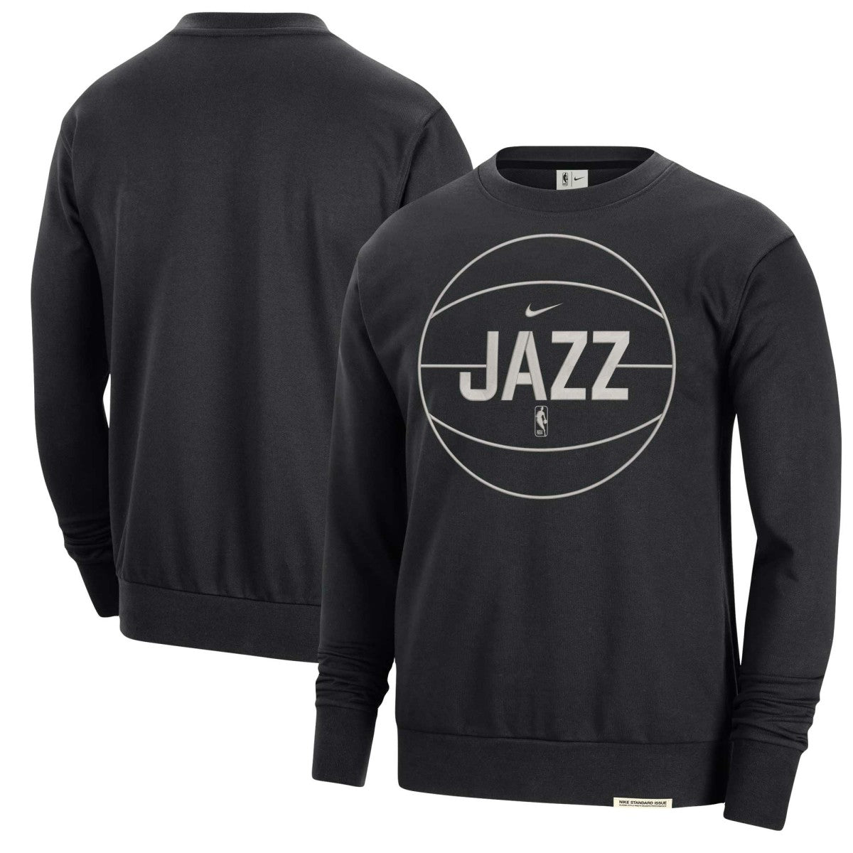 Utah Jazz 2023/24 Authentic Standard Issue Travel Performance Pullover Sweatshirt Black - Nike