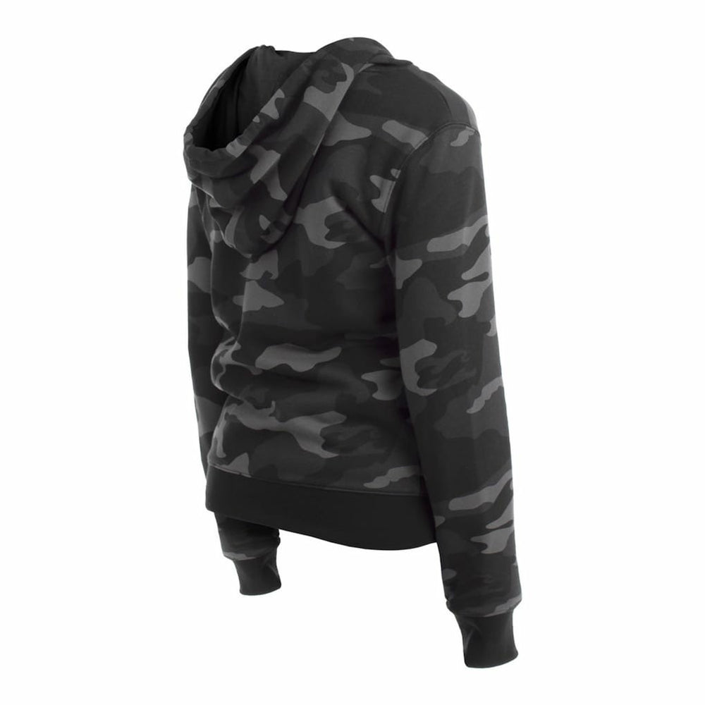 Las Vegas Raiders New Era Women's Camo Full-Zip Hoodie - Black Hoodies