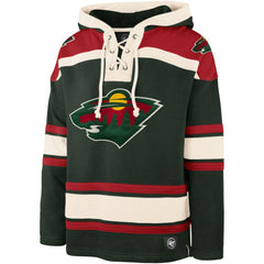 Kirill Kaprizov Minnesota Wild '47 Player Name & Number Lacer Pullover Hoodie - Green | US 5266615