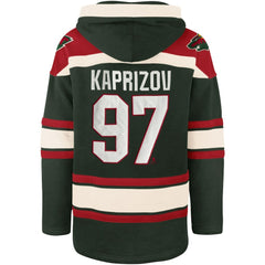 Kirill Kaprizov Minnesota Wild '47 Player Name & Number Lacer Pullover Hoodie - Green | US 5266615