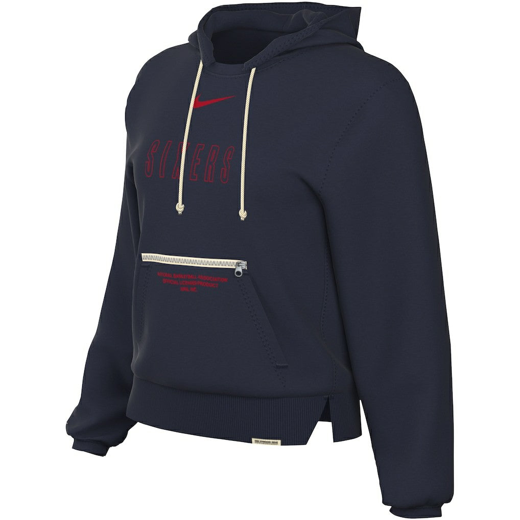 Philadelphia 76ers Women's Courtside Standard Issue Performance Pullover Hoodie Navy - Nike outlet