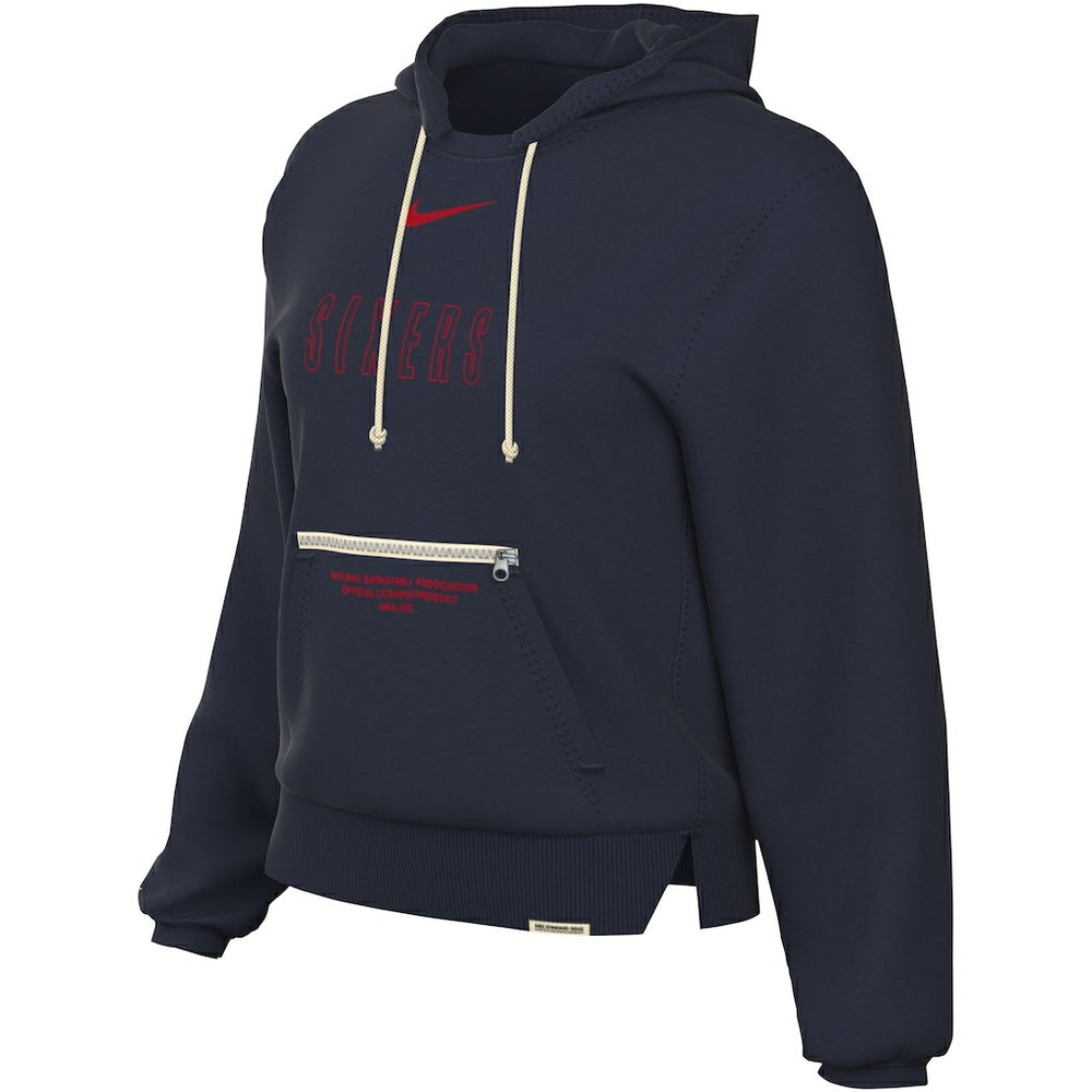 Philadelphia 76ers Women's Courtside Standard Issue Performance Pullover Hoodie Navy - Nike outlet