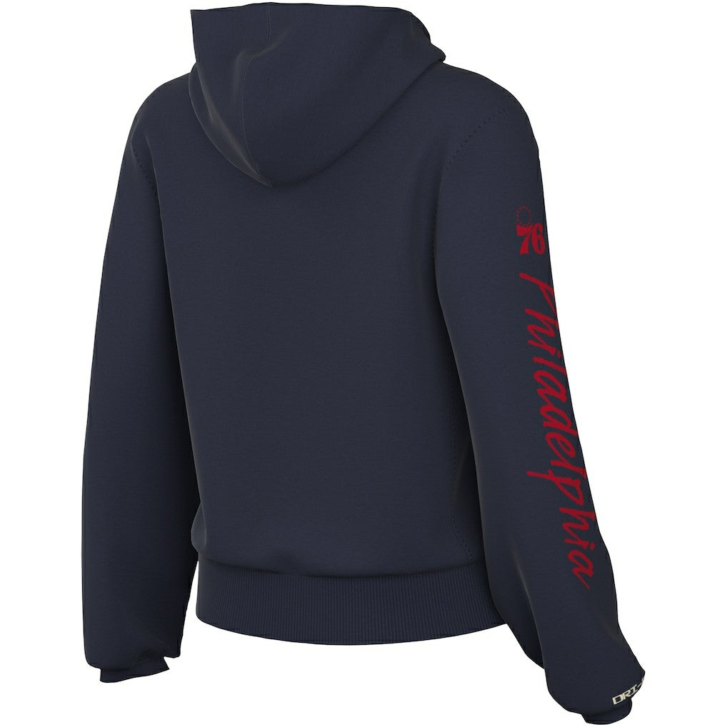 Philadelphia 76ers Women's Courtside Standard Issue Performance Pullover Hoodie Navy - Nike outlet
