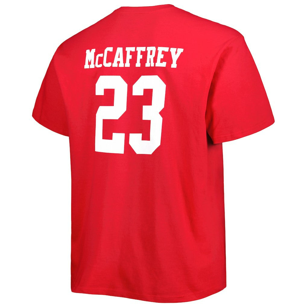 Christian McCaffrey San Francisco 49ers Big & Tall Player Name & Number T-Shirt - Scarlet T-shirts