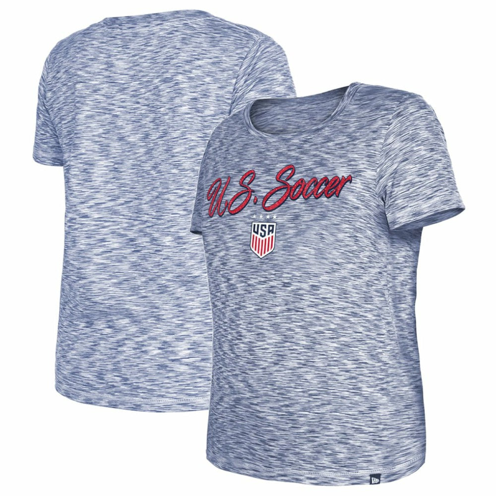 USWNT 5th & Ocean by New Era Women's Active Space Dye Jersey T-Shirt Navy - New Era for sale