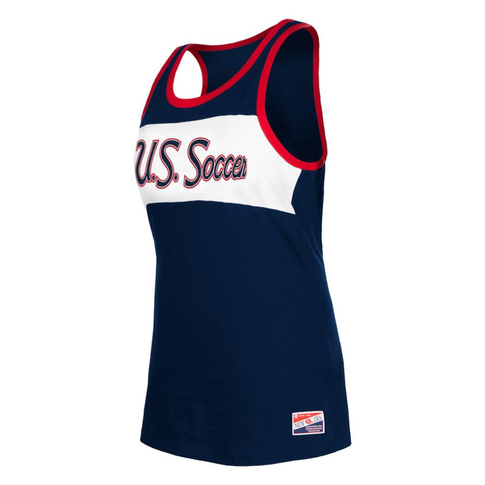 USWNT 5th & Ocean by New Era Women's Throwback Jersey Racer Tank Top Navy - New Era sale