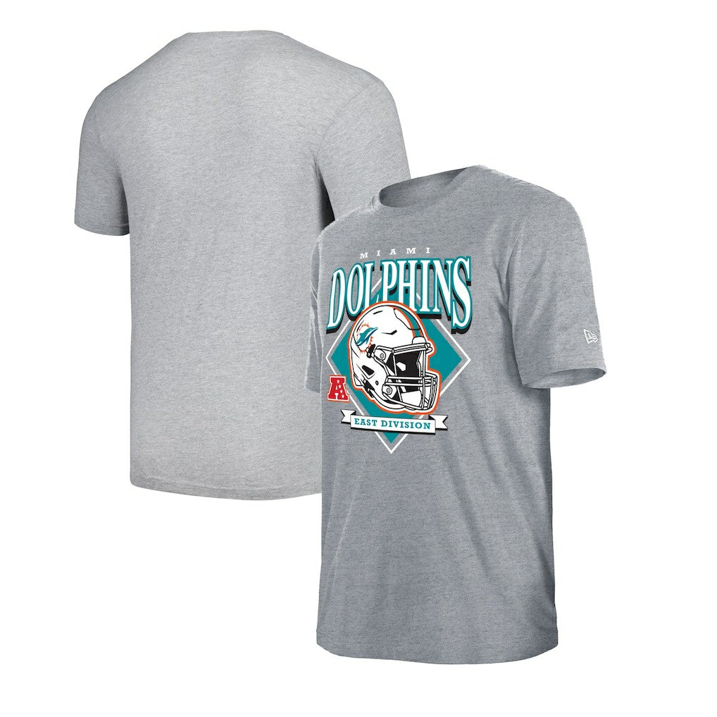 Miami Dolphins New Era Team Logo T-Shirt - Gray T-shirts