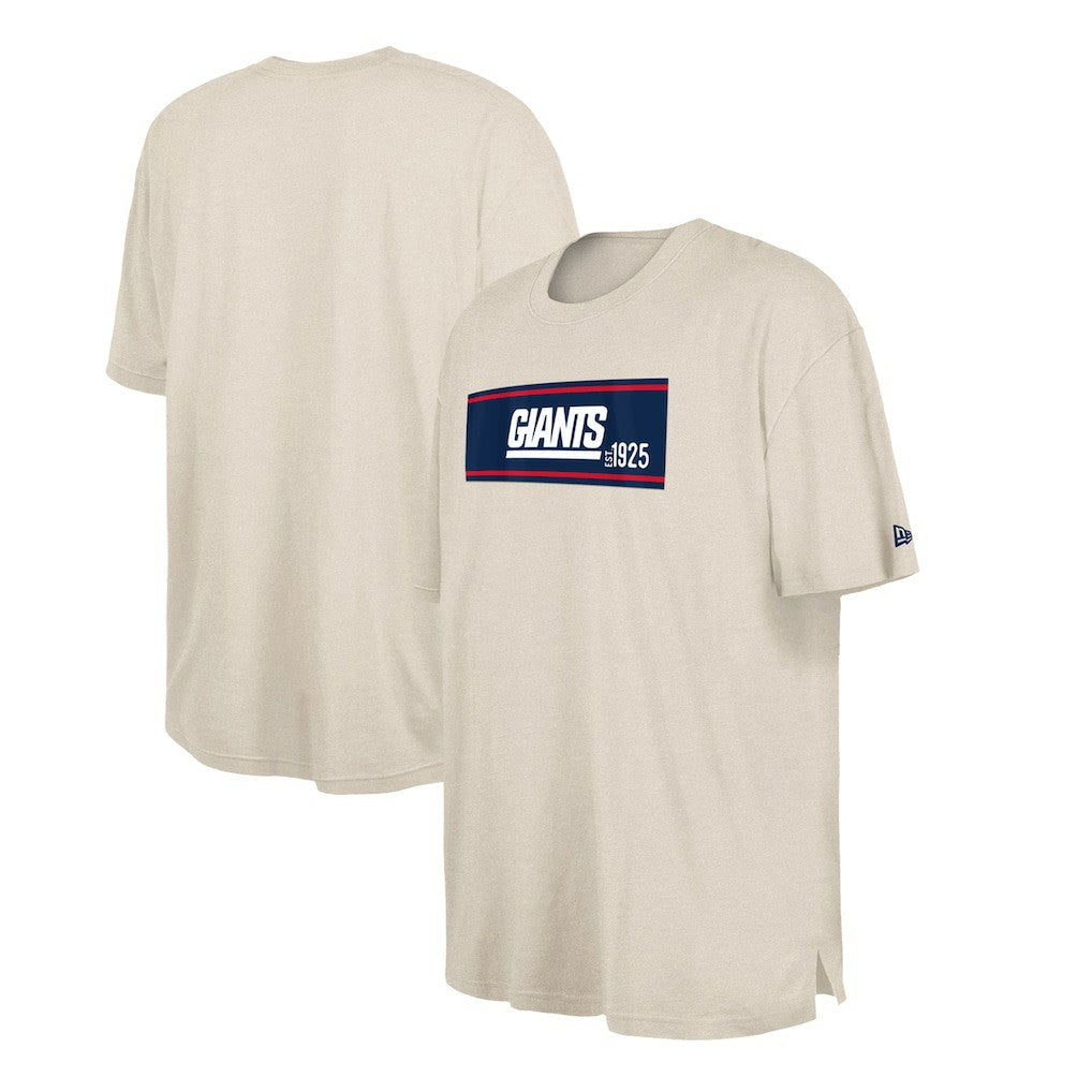 New York Giants New Era Third Down Big & Tall Historic T-Shirt - Cream T-shirts