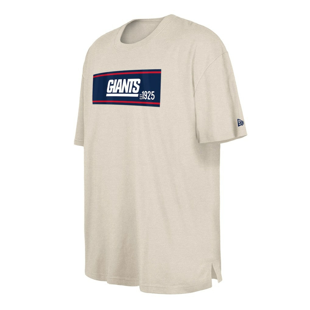 New York Giants New Era Third Down Big & Tall Historic T-Shirt - Cream T-shirts