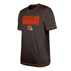 Cleveland Browns New Era Third Down Puff Print T-Shirt - Brown T-shirts