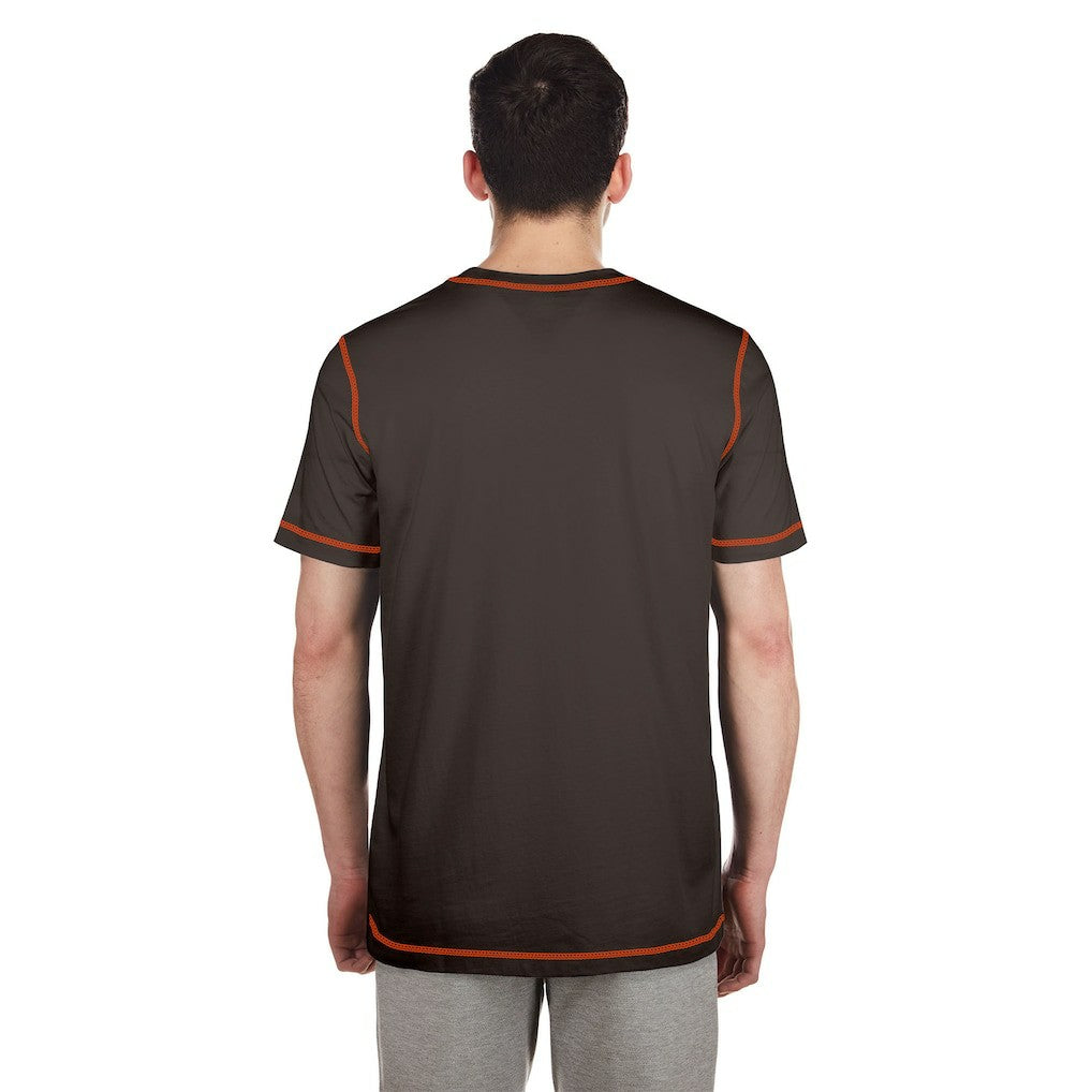 Cleveland Browns New Era Third Down Puff Print T-Shirt - Brown T-shirts