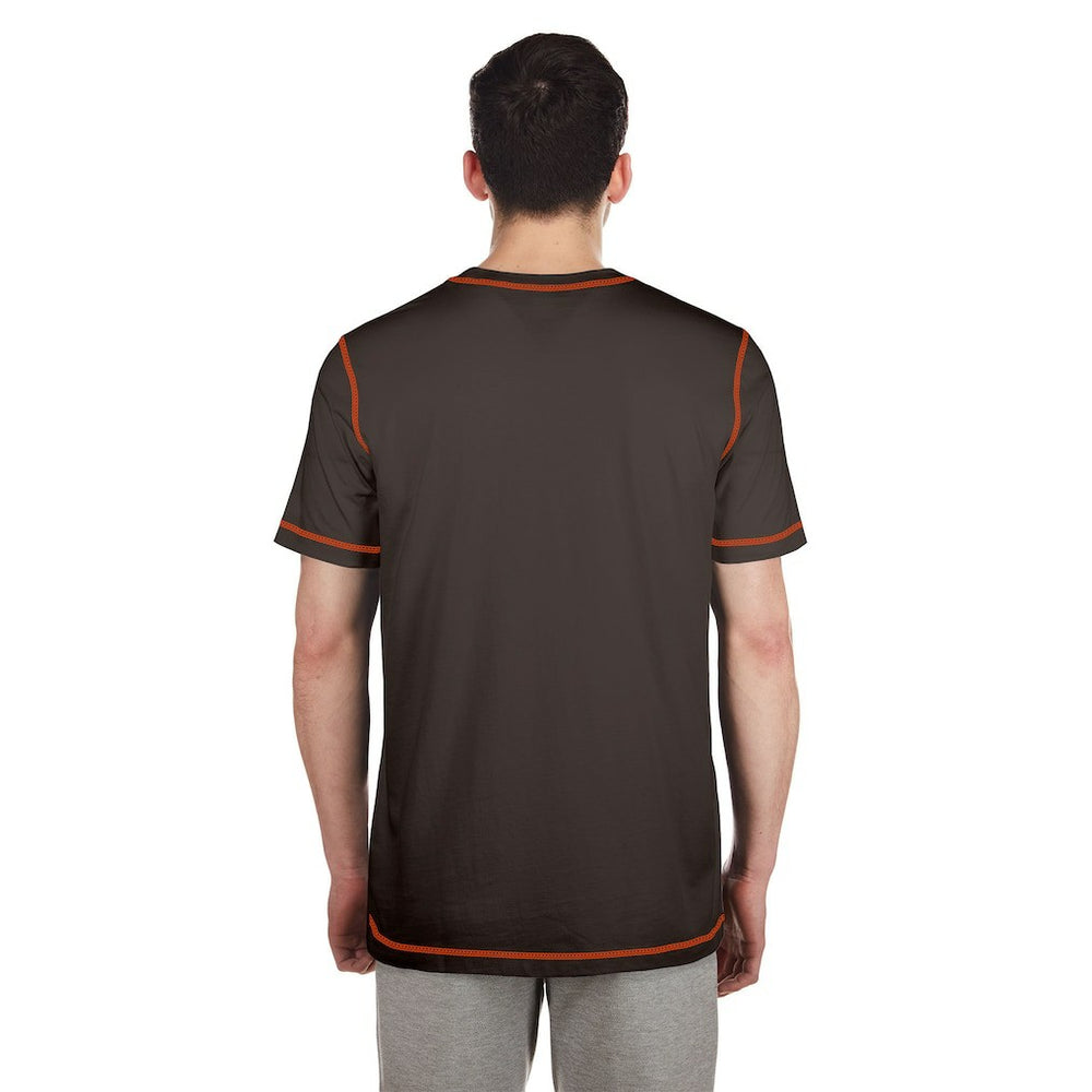 Cleveland Browns New Era Third Down Puff Print T-Shirt - Brown T-shirts