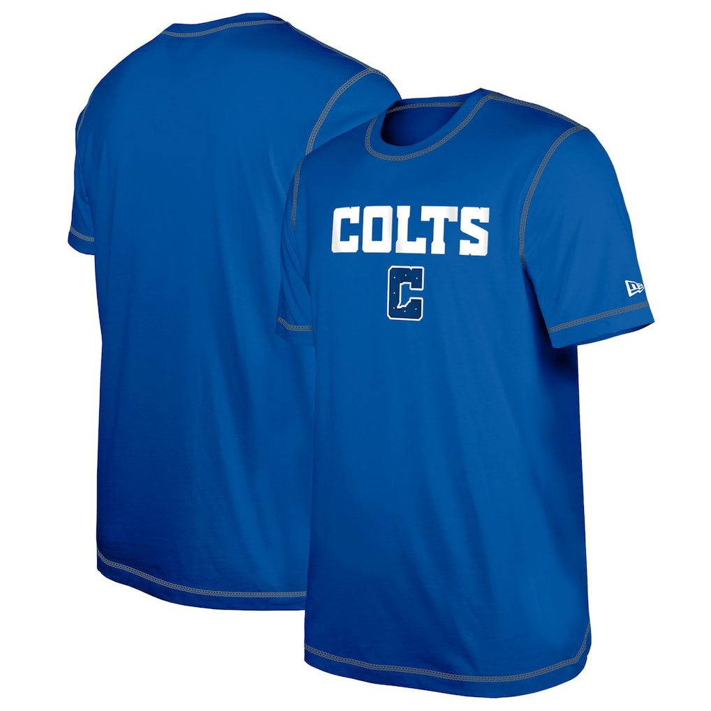 Indianapolis Colts New Era Third Down Puff Print T-Shirt - Royal T-shirts