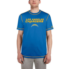 Los Angeles Chargers New Era Third Down Puff Print T-Shirt - Blue T-shirts