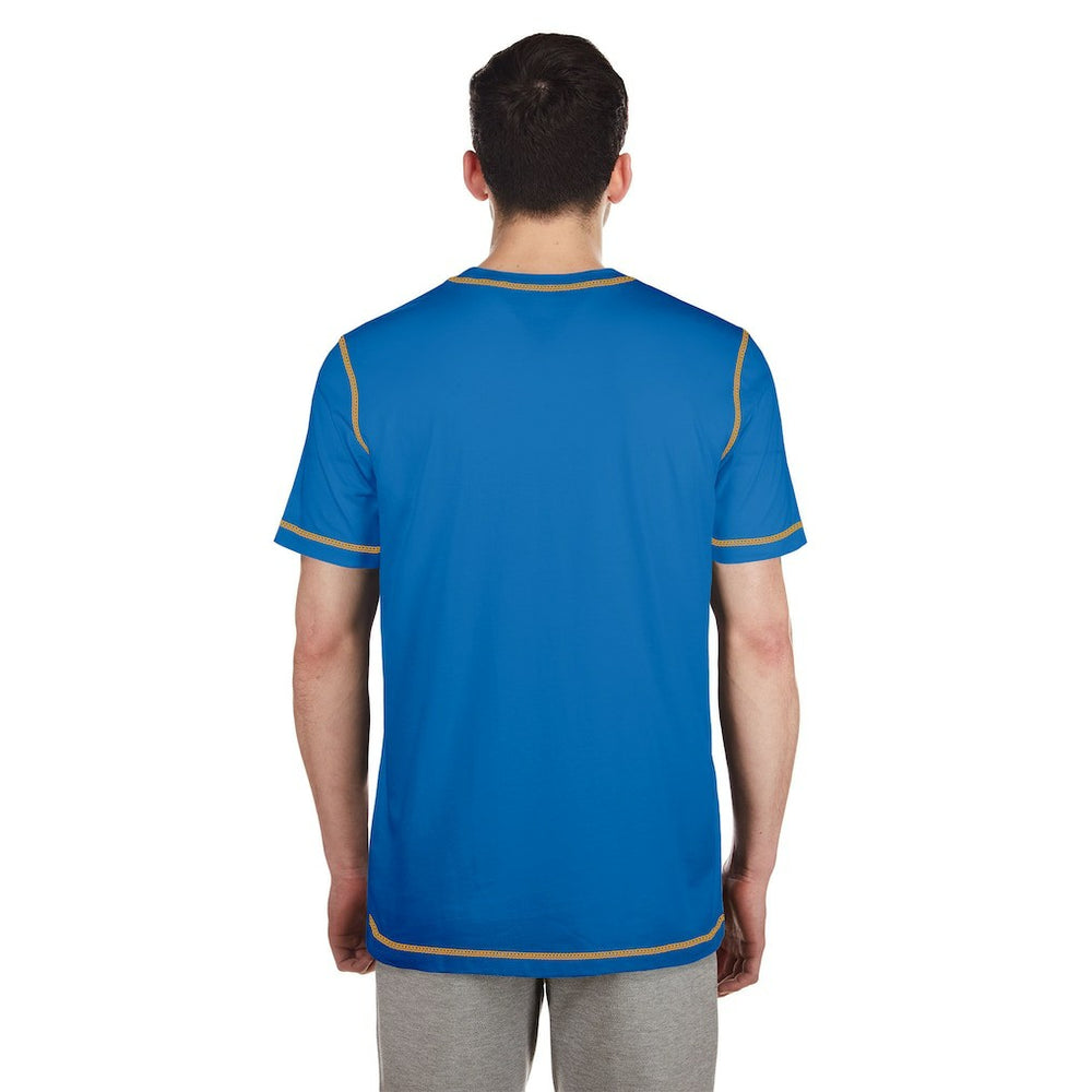 Los Angeles Chargers New Era Third Down Puff Print T-Shirt - Blue T-shirts